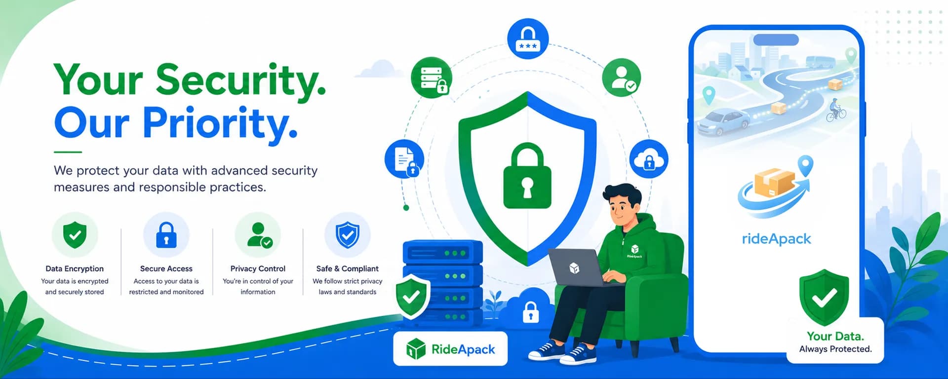 Your Security, Our Priority — RideApack data protection and privacy practices
